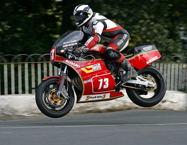 Isle of Man TT winner Michael Dunlop in action at the Manx Grand Prix Festival
